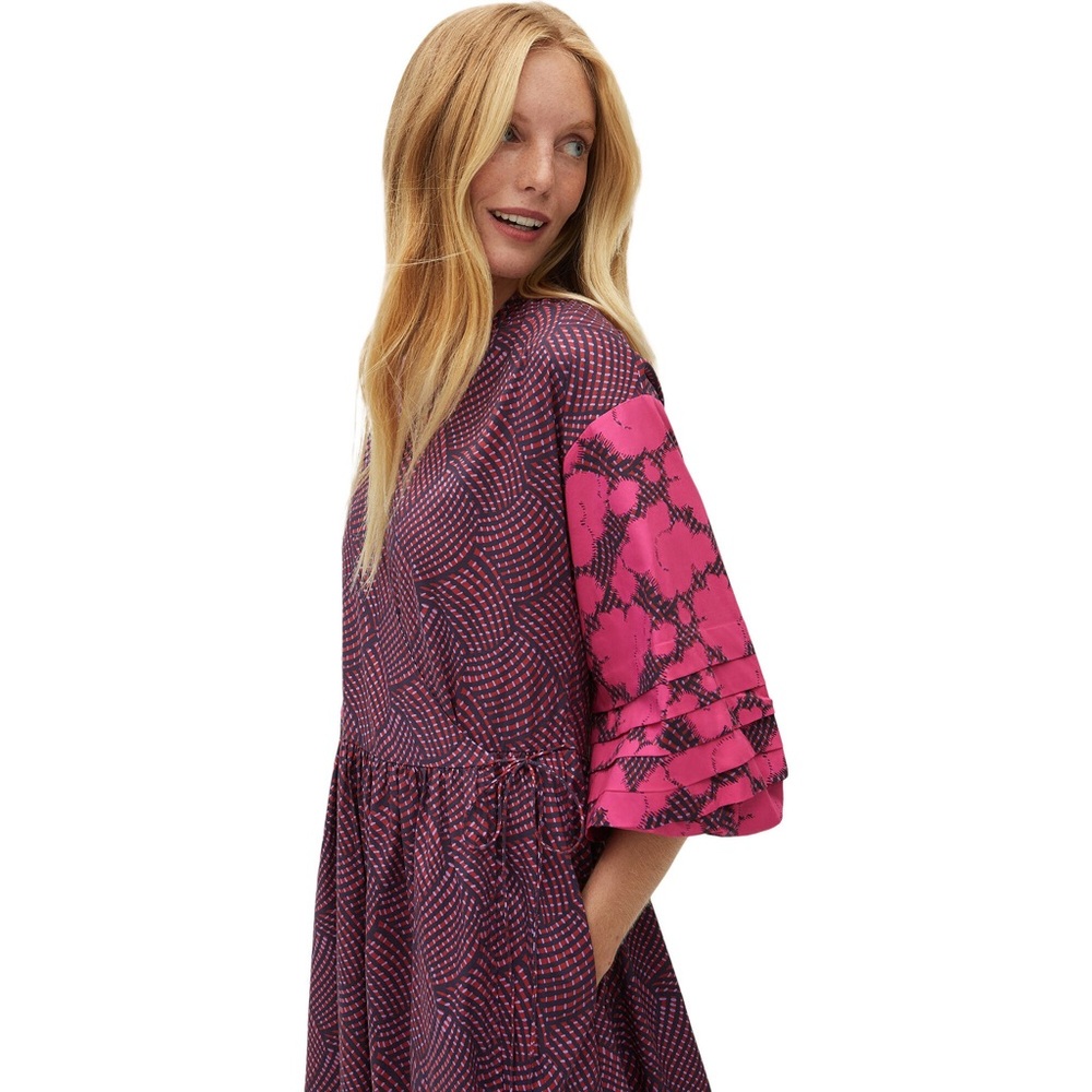 NWT RHODE Constrance Dress, Woven Geo Pink Red Size XS/S Extra Small/Small Boho